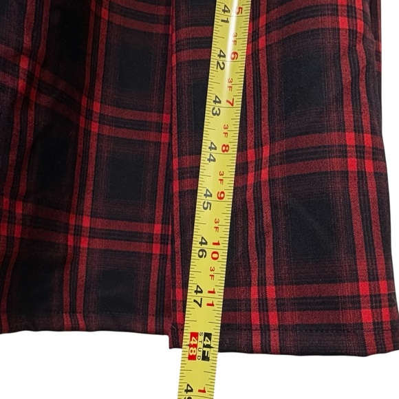 NWT Avec Les Filles Sleeveless Plaid Fit & Flare Midi Dress Size 10 Red Lined - Picture 6 of 9